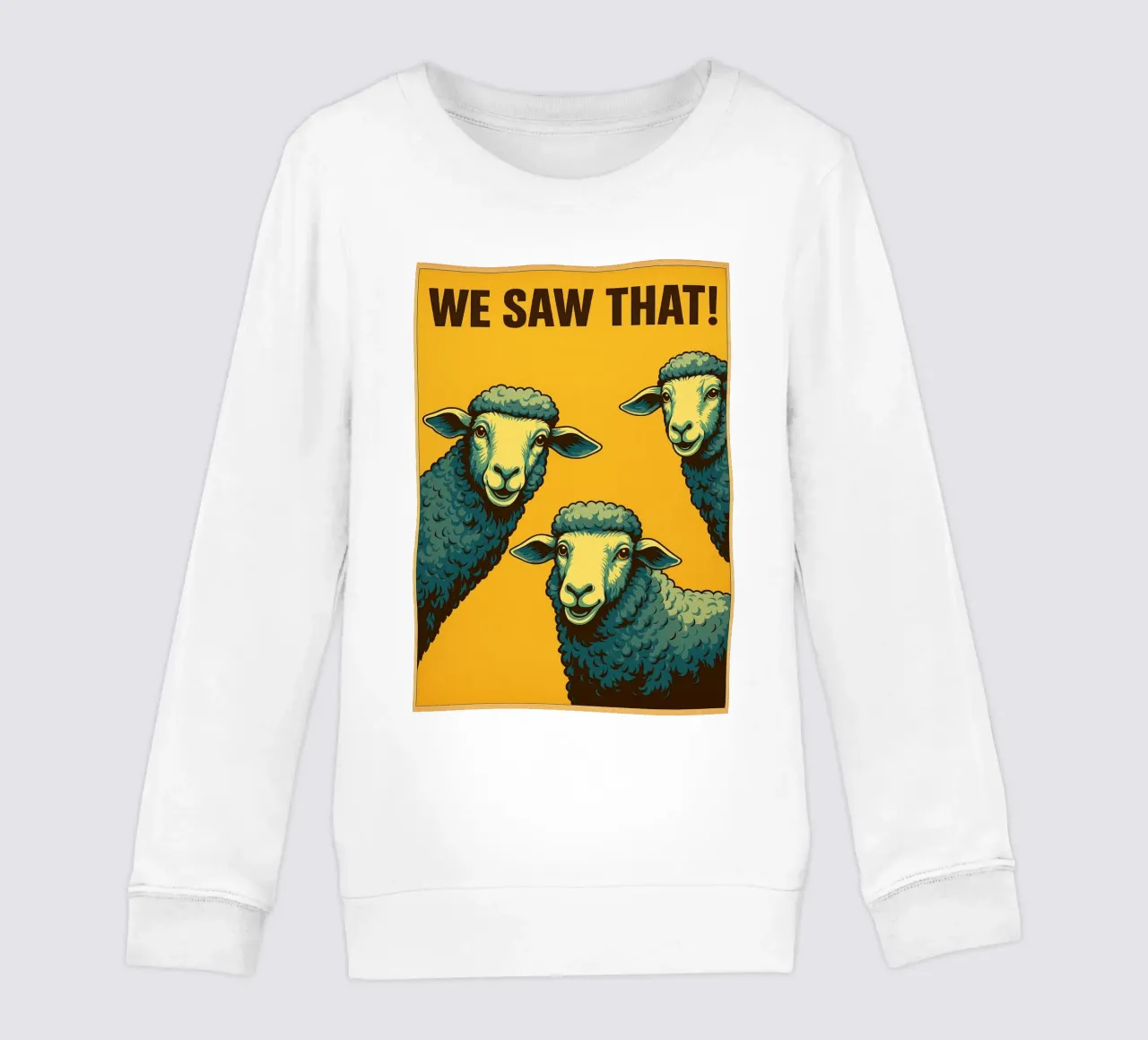 sheep we saw that kids sweatshirt by the gan gan