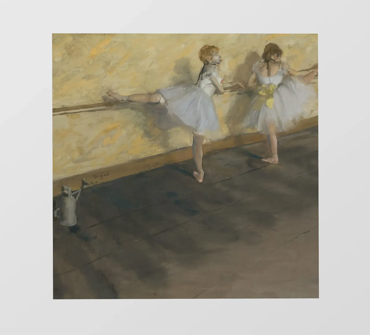 Edgar Degas - Ballerine che si esercitano alla sbarra (1877) telo in pvc da Wirla