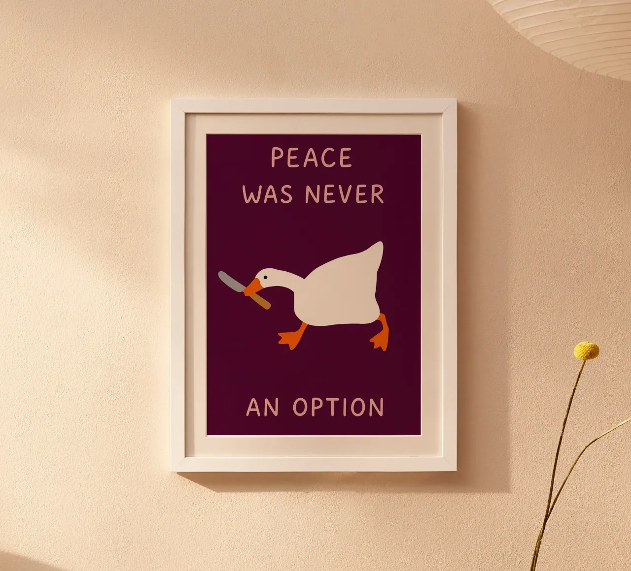 L'oie stupide : la paix n'a jamais été une option poster de the gan gan