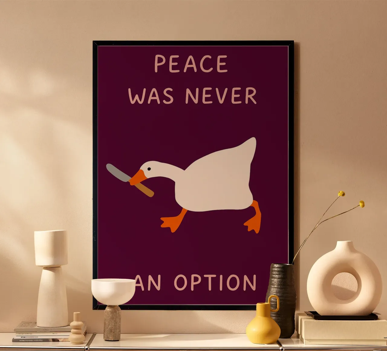 L'oie stupide : la paix n'a jamais été une option poster de the gan gan