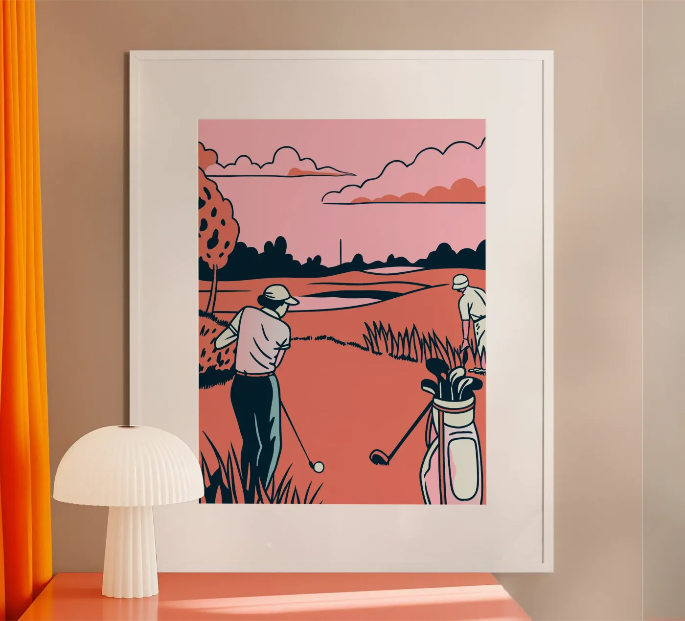 Playing Golf poster by SPORTS ONLY