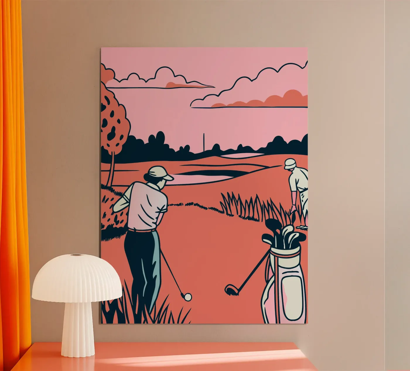 Playing Golf poster by SPORTS ONLY