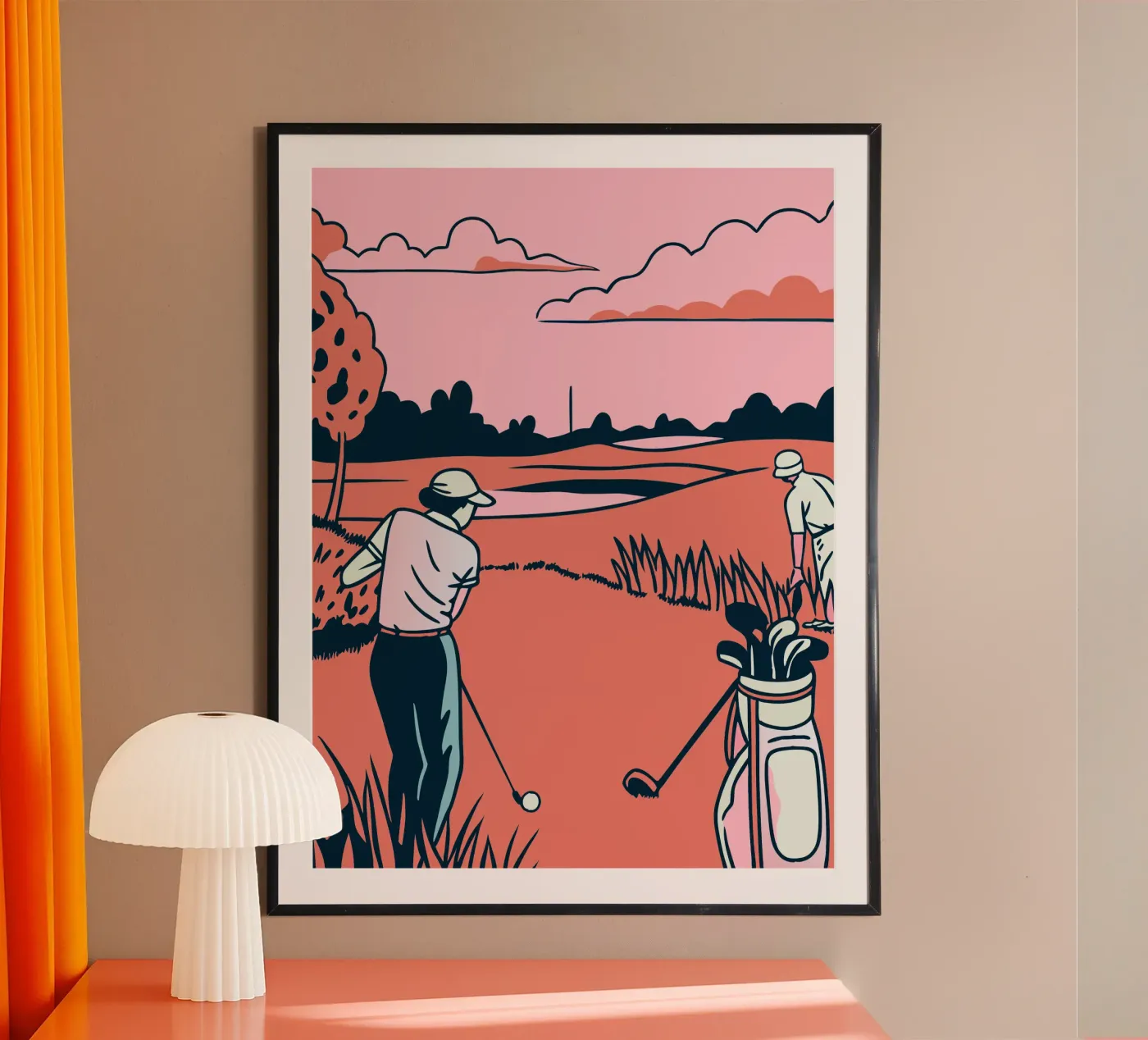 Playing Golf poster by SPORTS ONLY