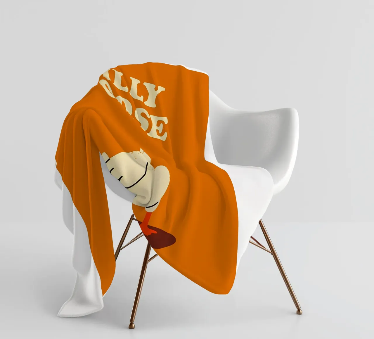 L'oca sciocca coperta in pile da the gan gan