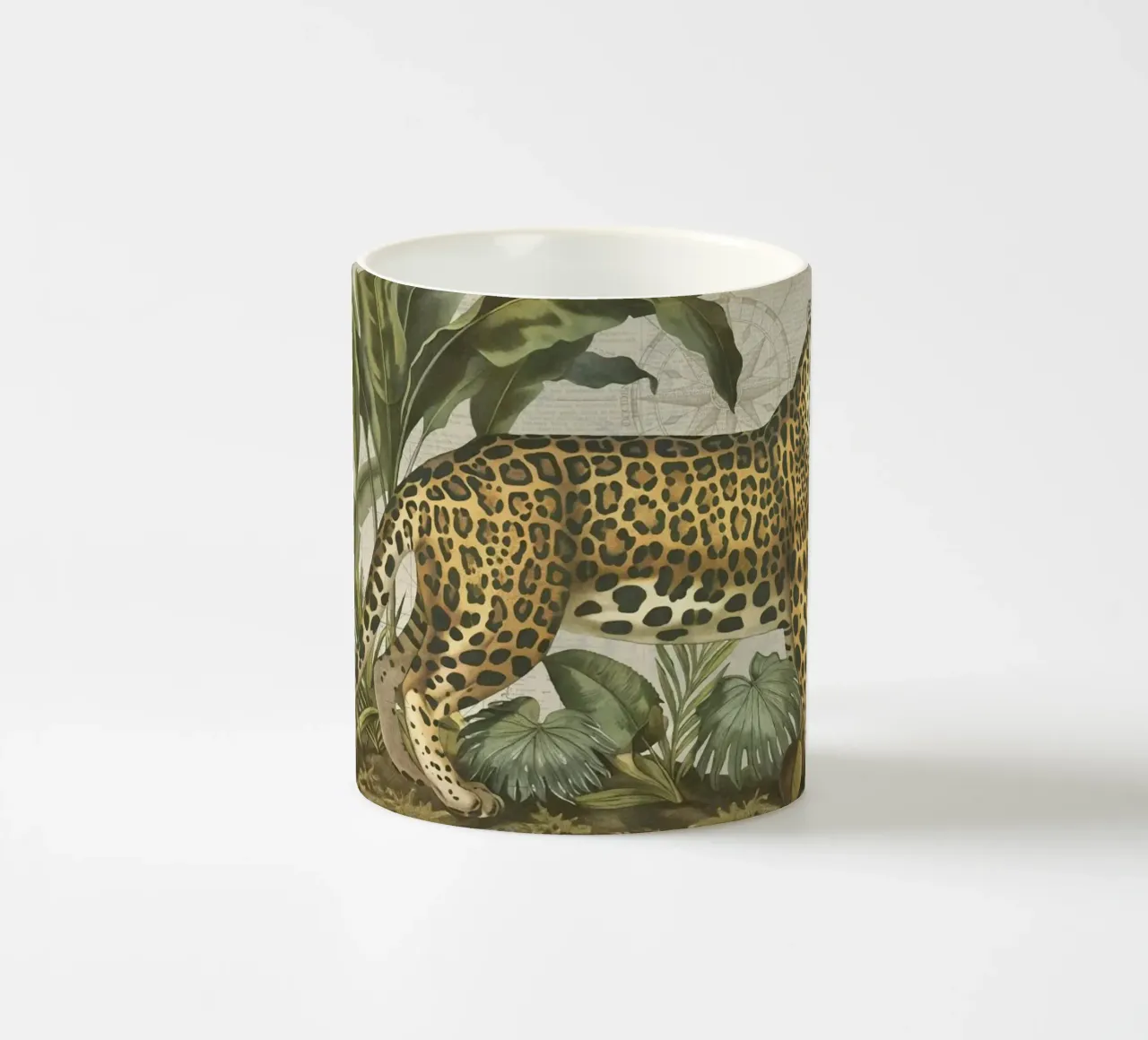 Giungla tropicale Avventura ghepardo vintage 2 tazza in ceramica da Andrea Haase Vintage World