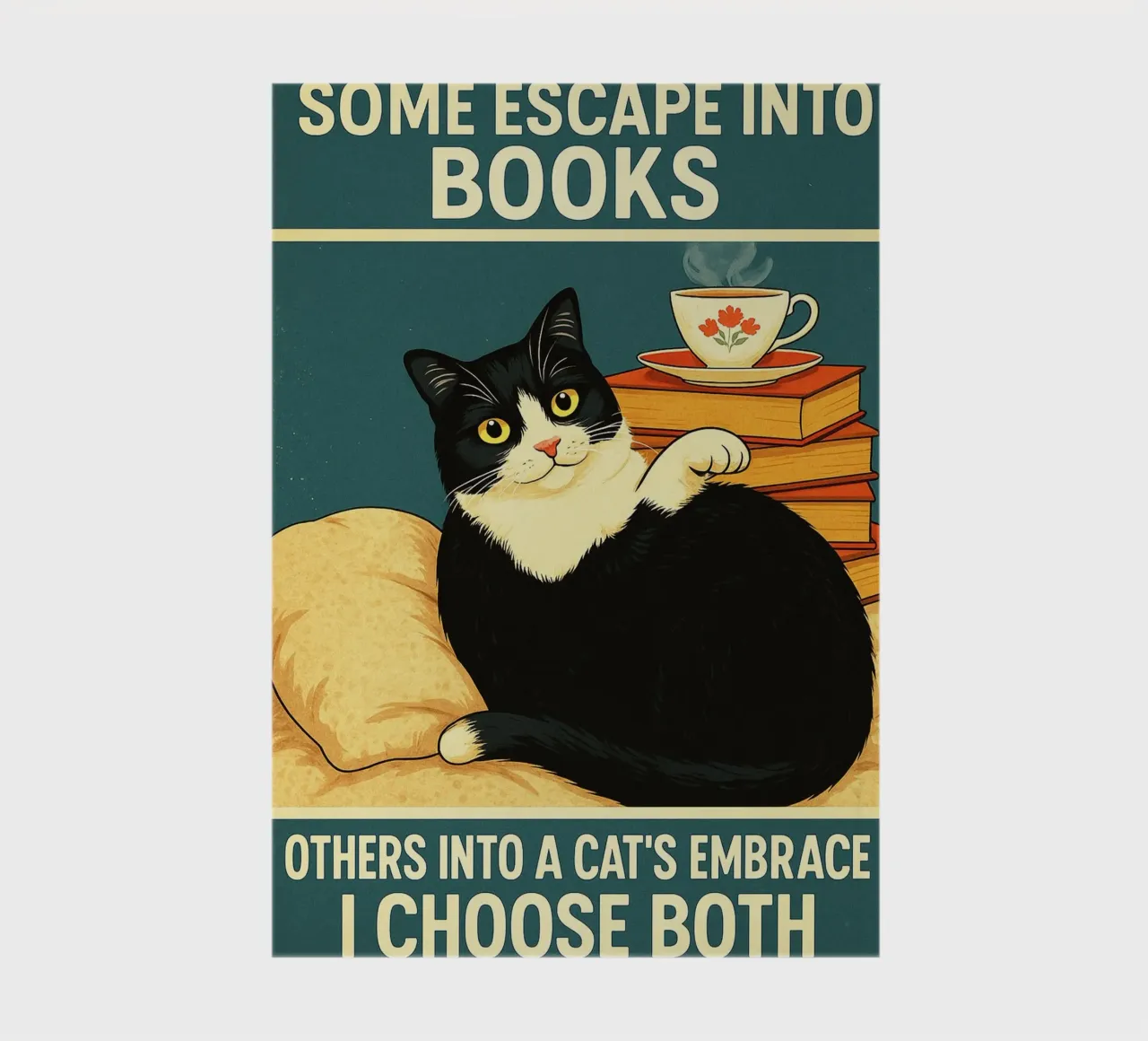 Certains s'échappent dans des livres, d'autres dans l'étreinte d'un chat Drôle de chat carnet de notes de the gan gan