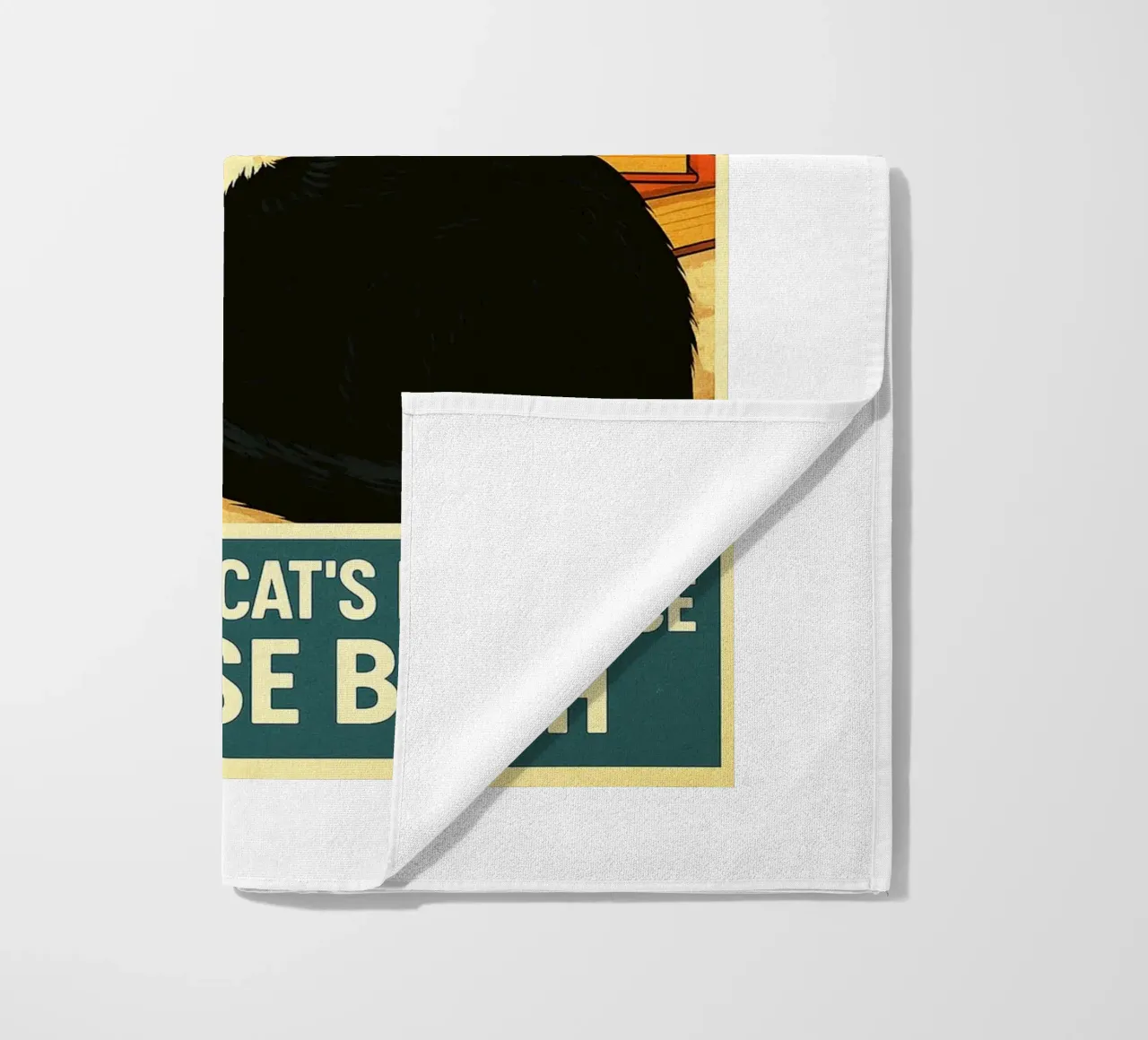 Alcuni scappano nei libri altri nell'abbraccio di un gatto Cat Funny telo mare da the gan gan