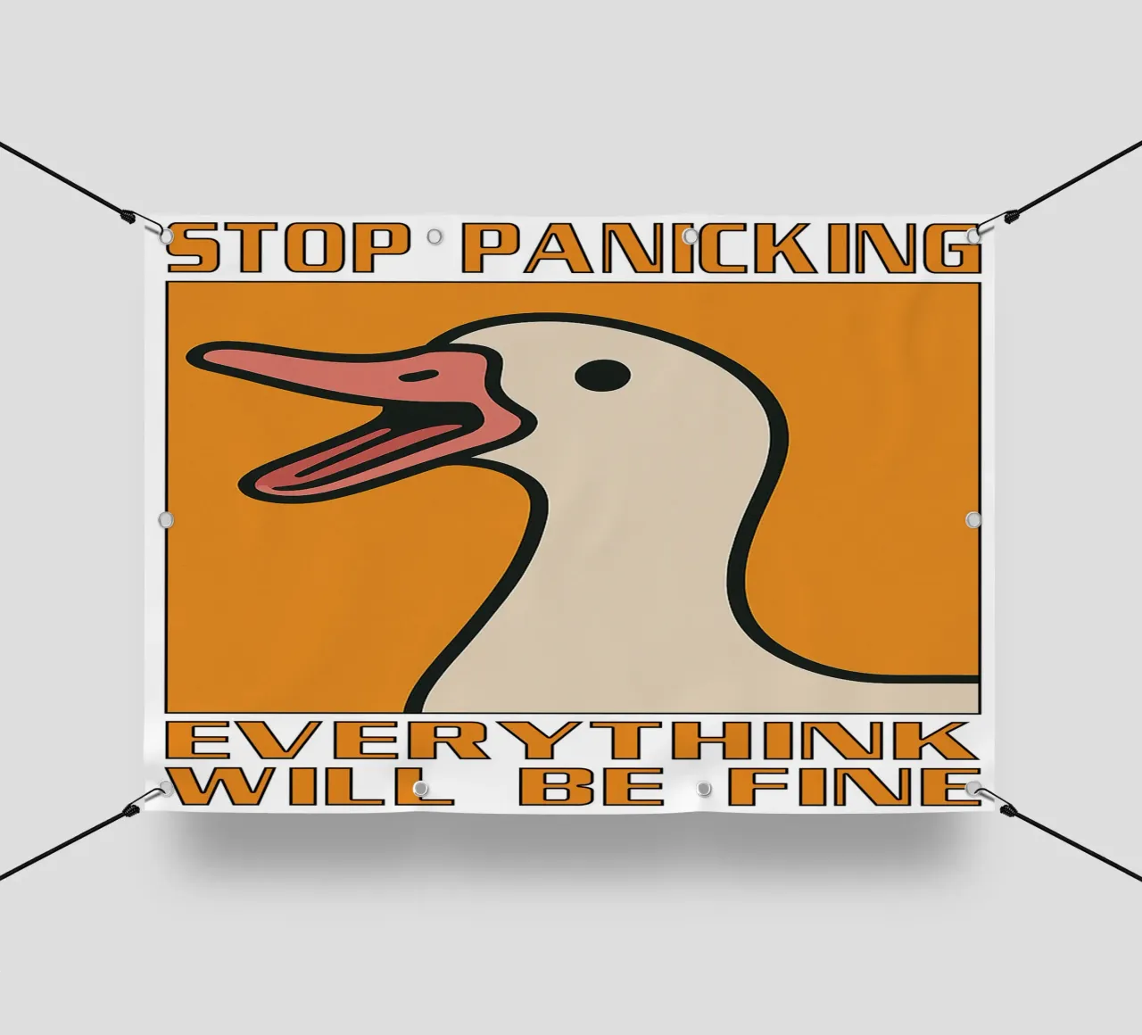 Stop Panicking Zitat Funny Duck PVC Plane von the gan gan