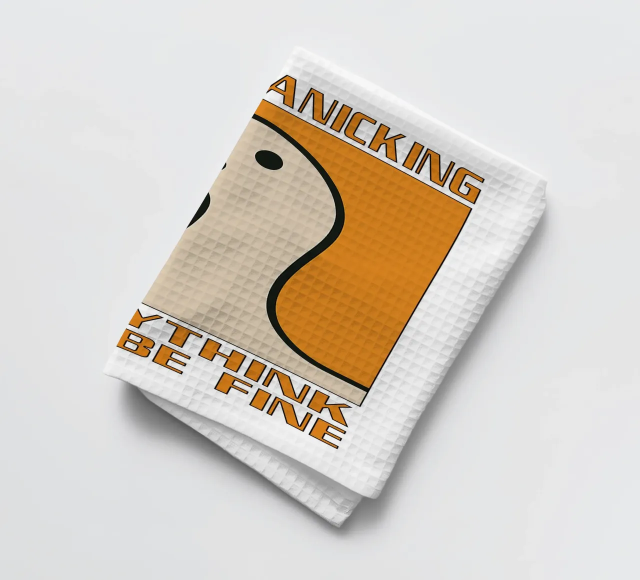 Stop Panicking Zitat Funny Duck Geschirrtuch von the gan gan