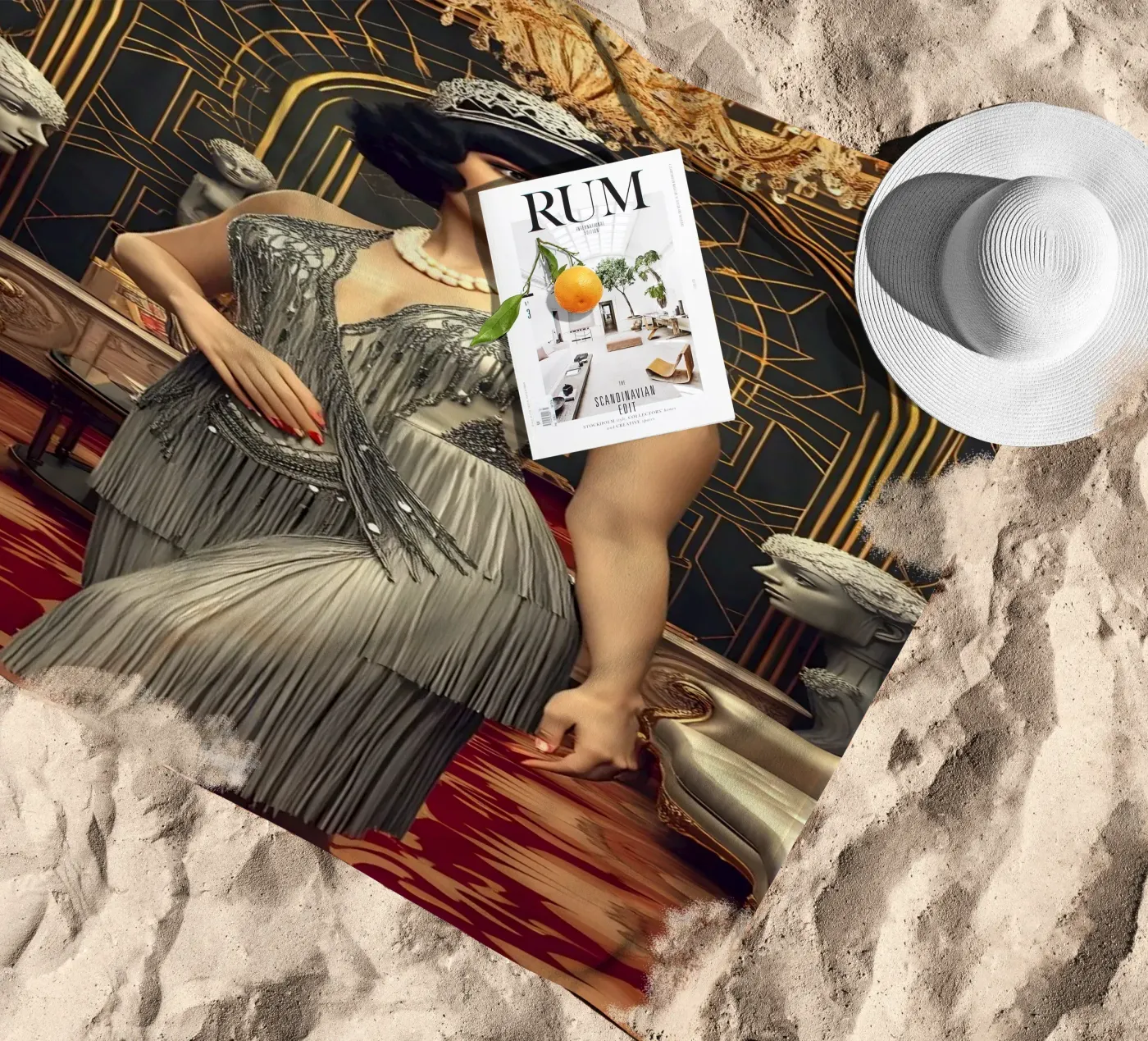 The Flapper beach towel by Anita's Dream