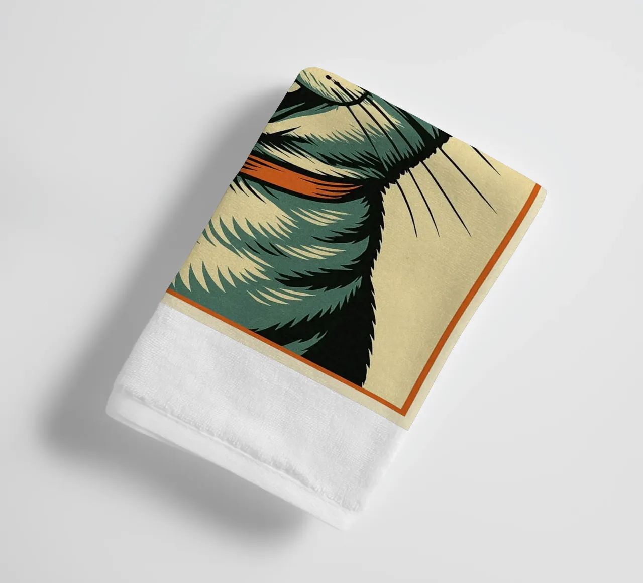 Take It Easy No Worries Cat Funny towel by the gan gan