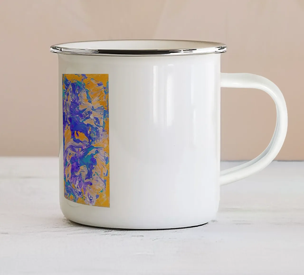 IDEAL GIFT 18. Invers tazza in smalto da Thierry Vobmann Abstract painting