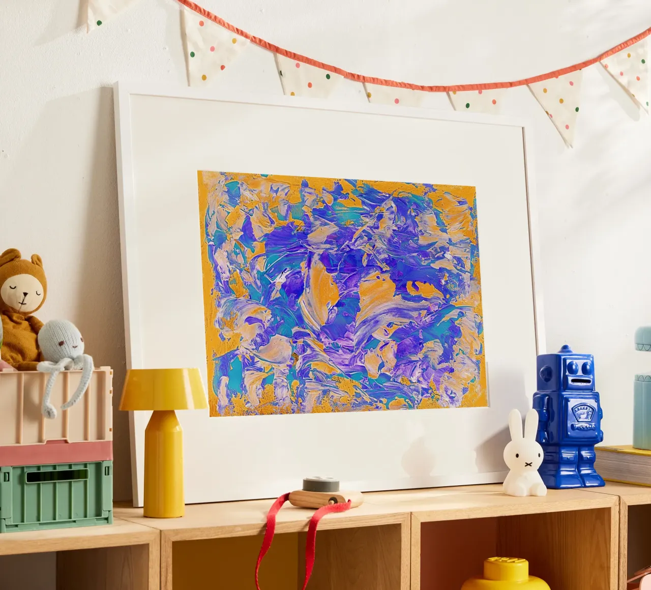 IDEAL GIFT 18. Invers poster con telaio in alluminio da Thierry Vobmann Abstract painting