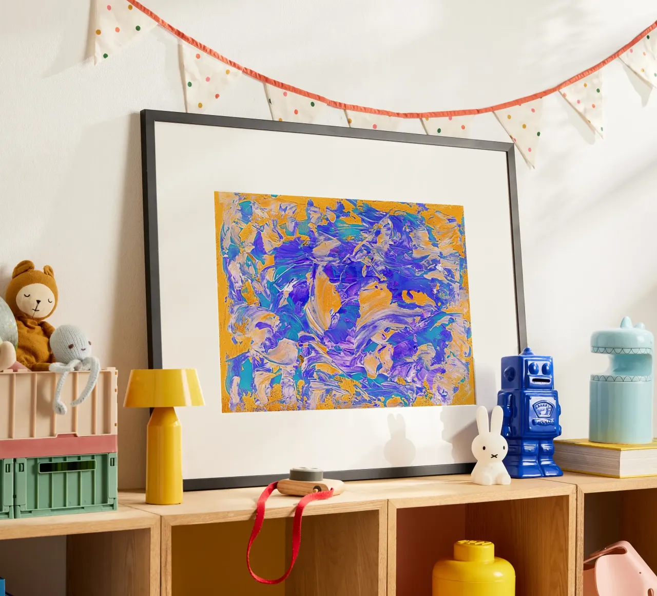 IDEAL GIFT 18. Invers poster con telaio in alluminio da Thierry Vobmann Abstract painting