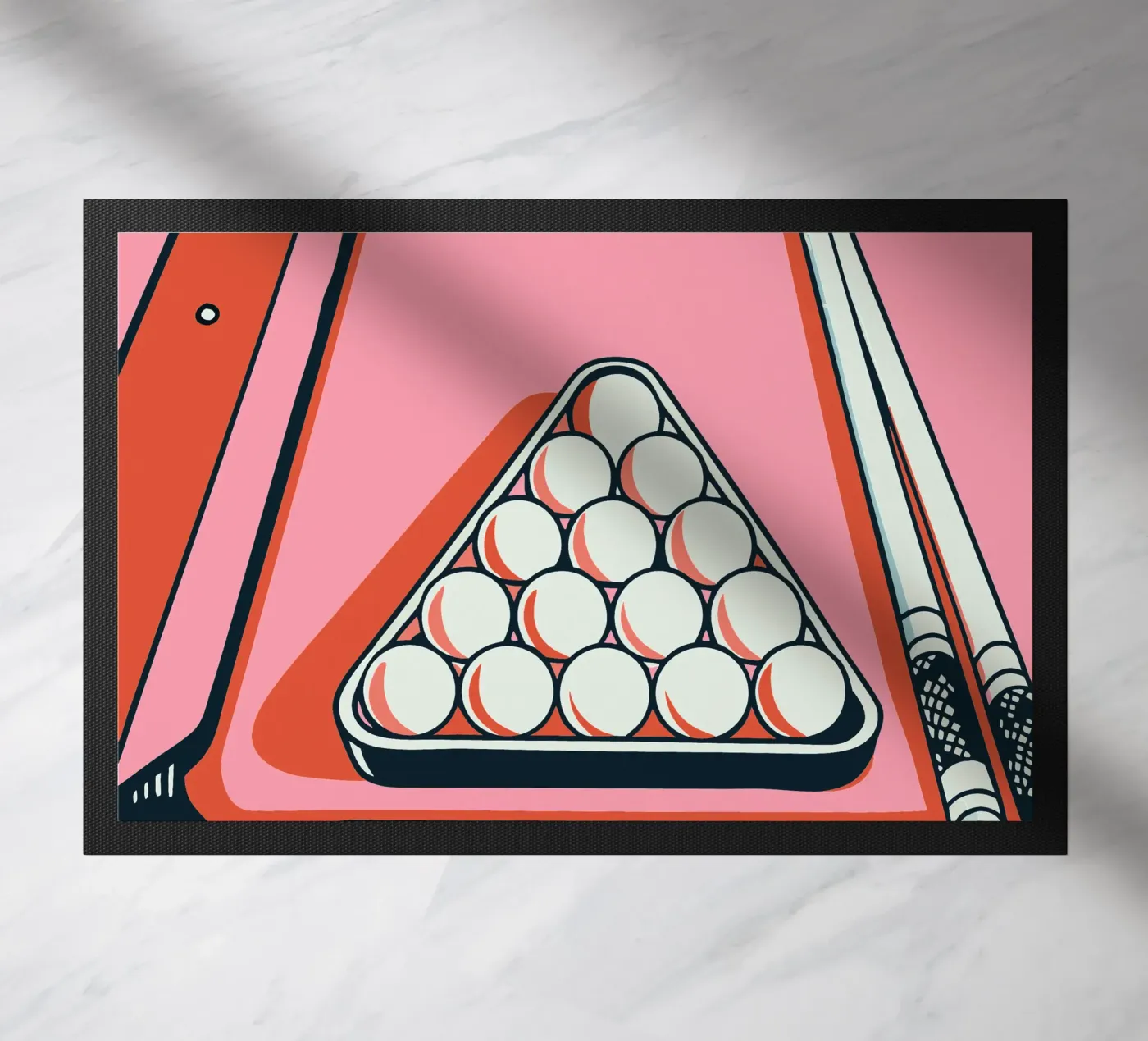 Playing Billiards doormat by SPORTS ONLY