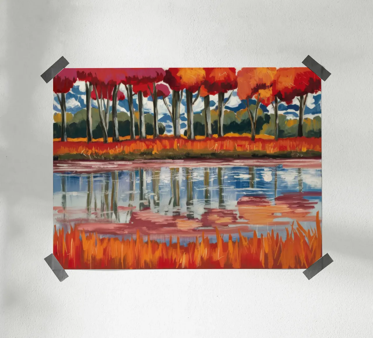 Bagliore del fiume Cremisi carta hahnemühle da Obisidian Brush