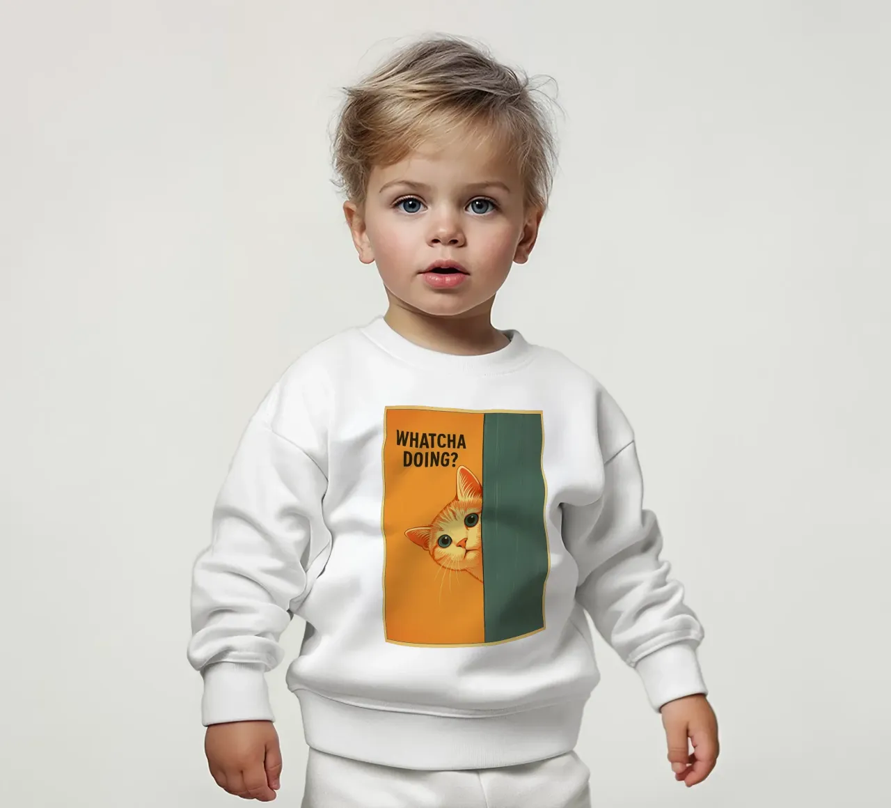 Cosa fai con il gatto? felpa neonato da the gan gan