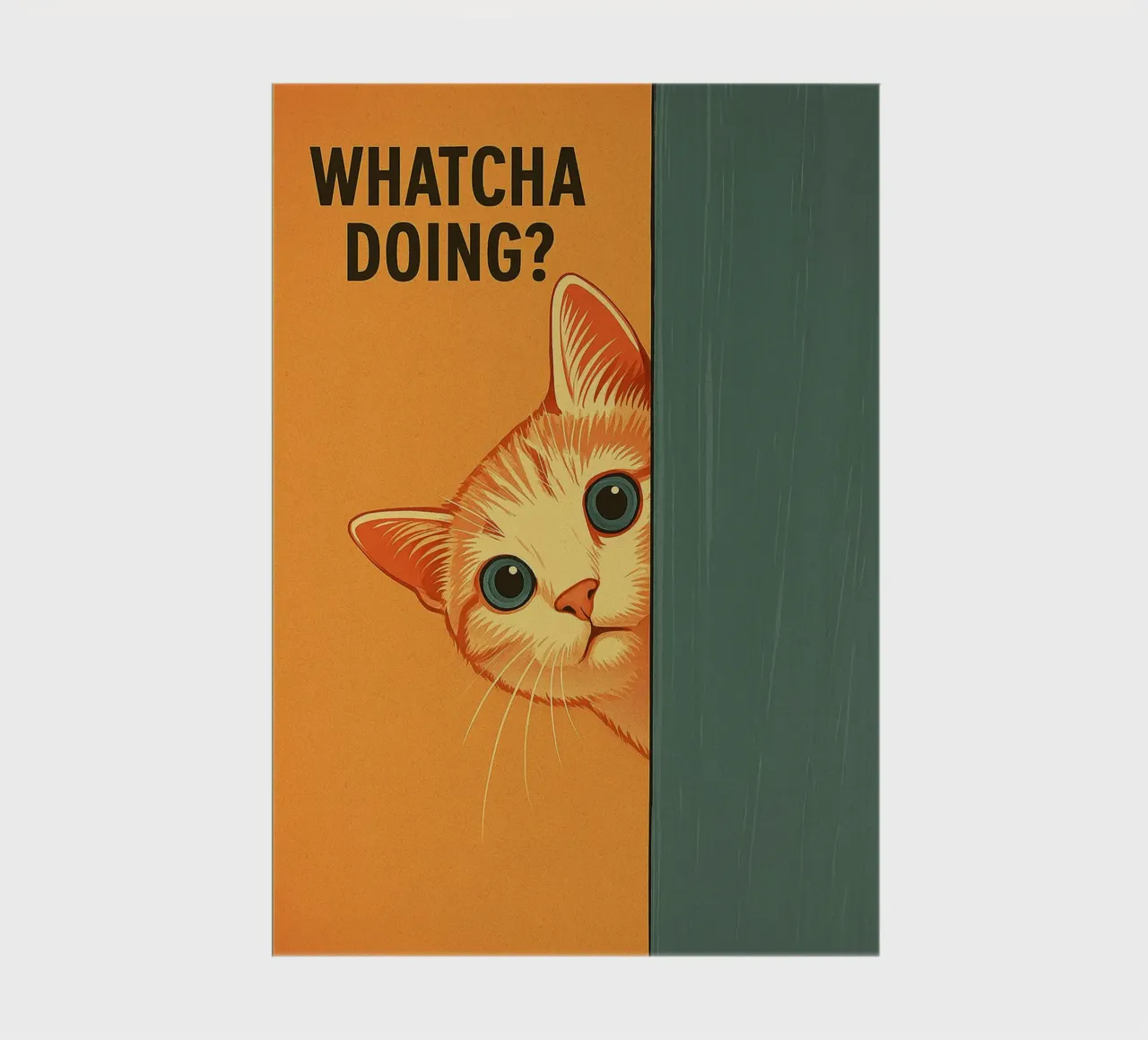 Whatcha Doing Cat Funny notebook by the gan gan