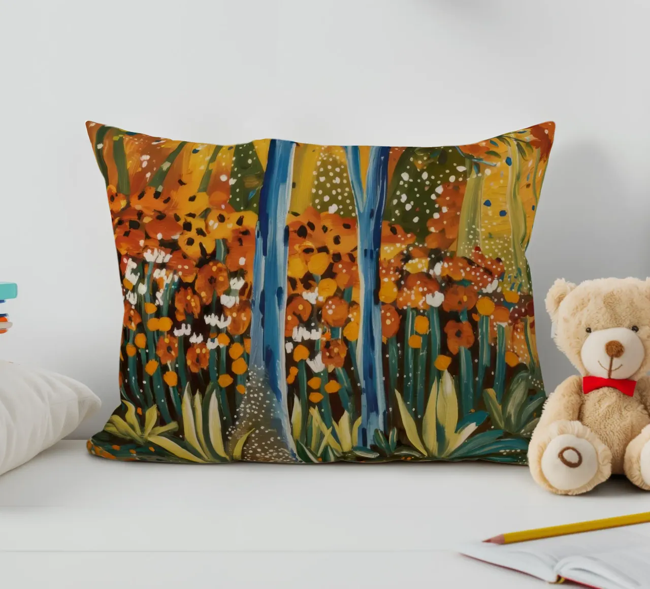 Canzone dei fiori d'arancio cuscino da Obisidian Brush