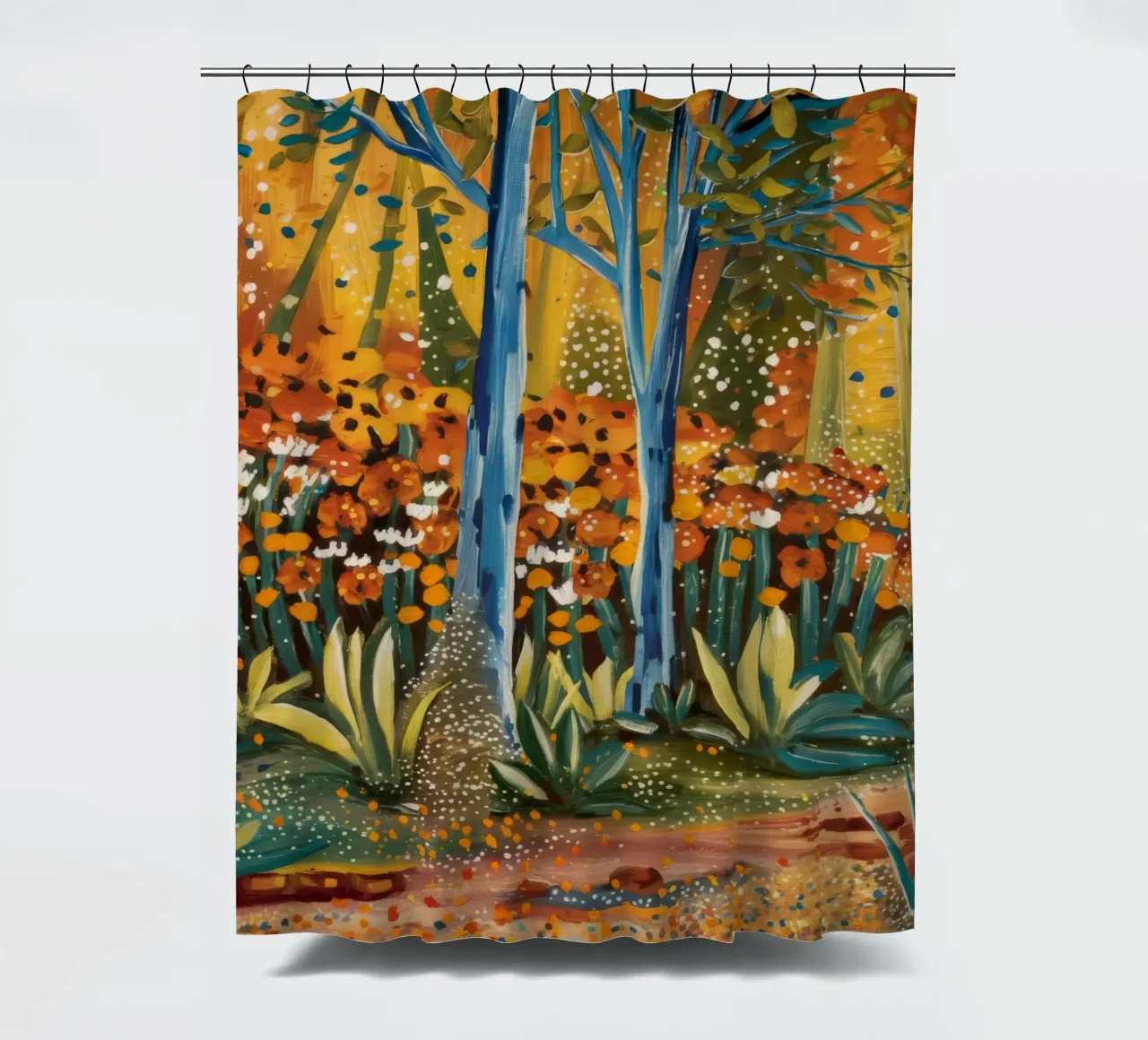 Canzone dei fiori d'arancio tenda da doccia da Obisidian Brush