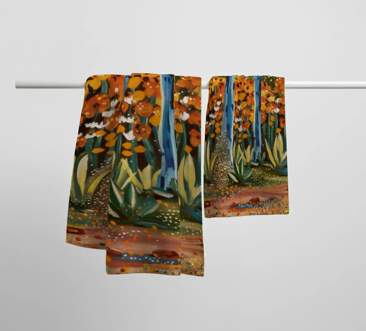 Canzone dei fiori d'arancio asciugamano da bagno da Obisidian Brush