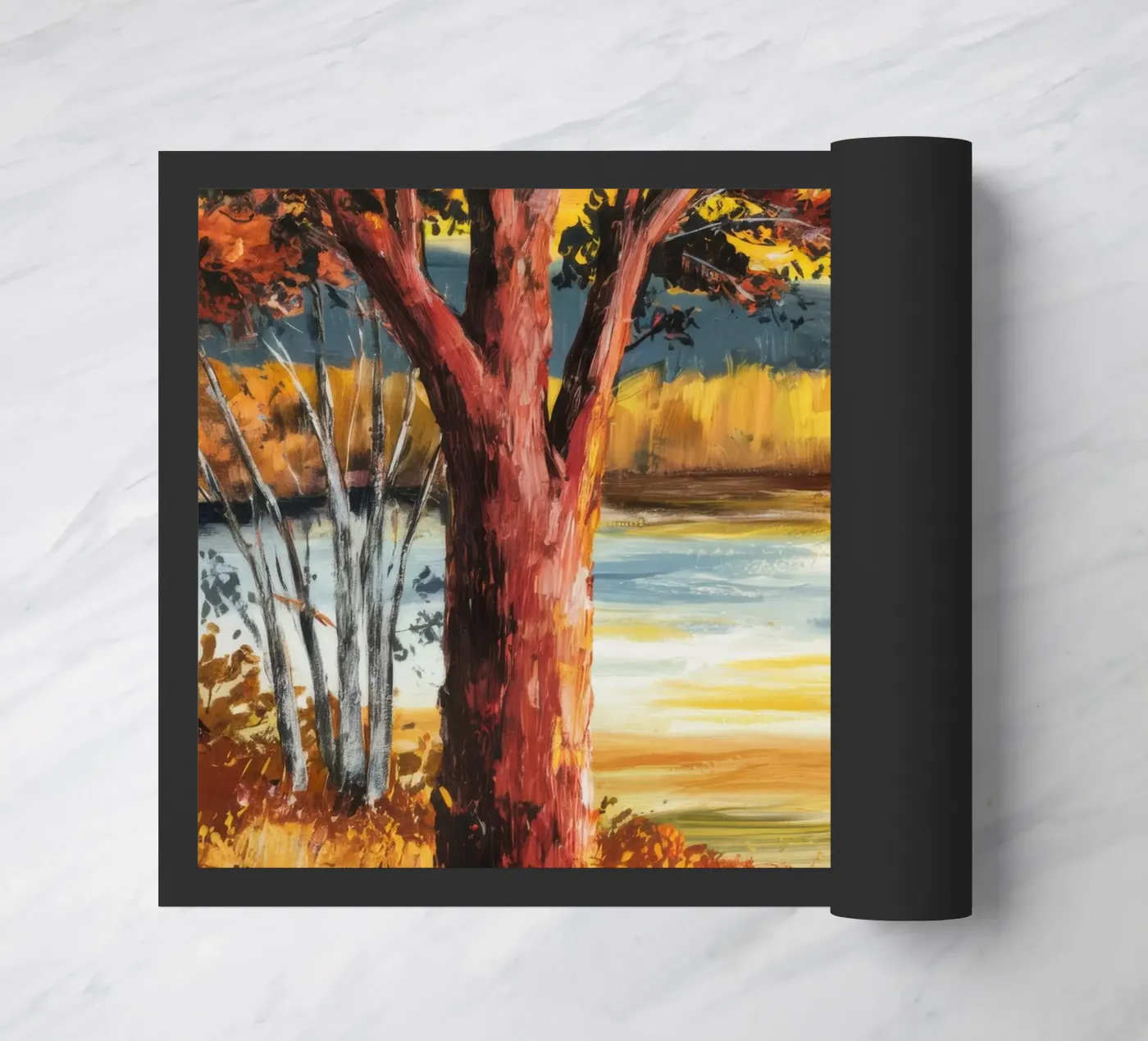 Zonovergoten afscheidsboomgaard deurmat van Obisidian Brush