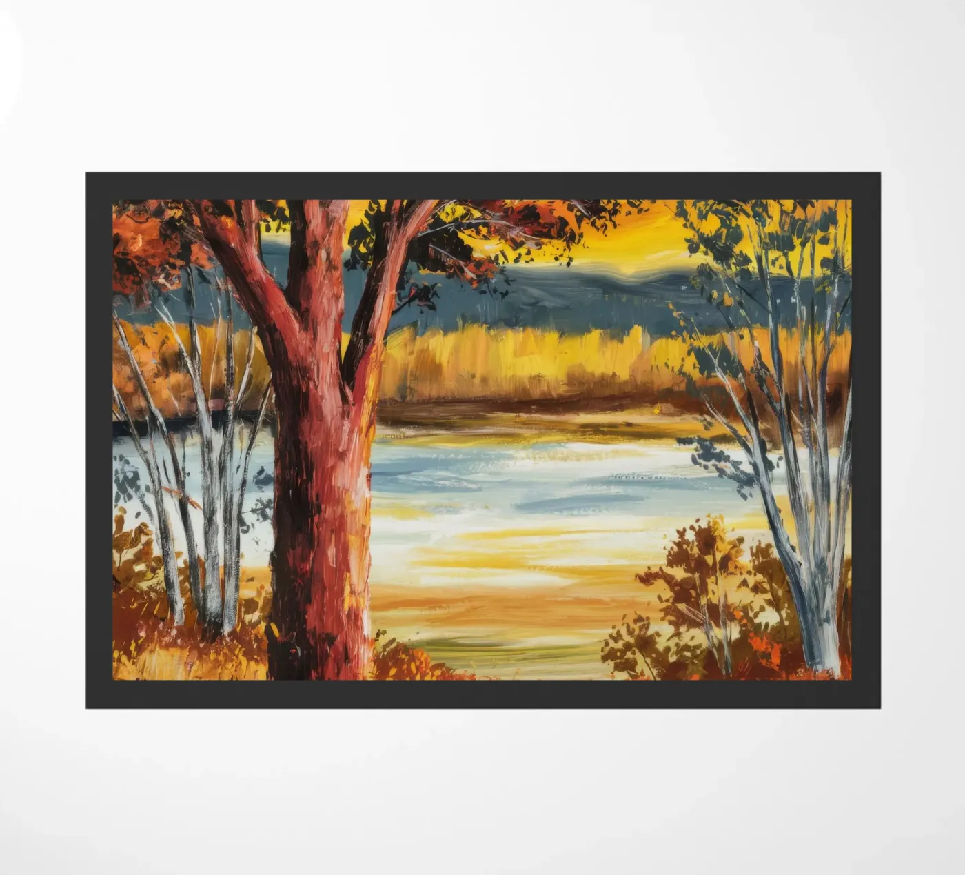 Zonovergoten afscheidsboomgaard deurmat van Obisidian Brush