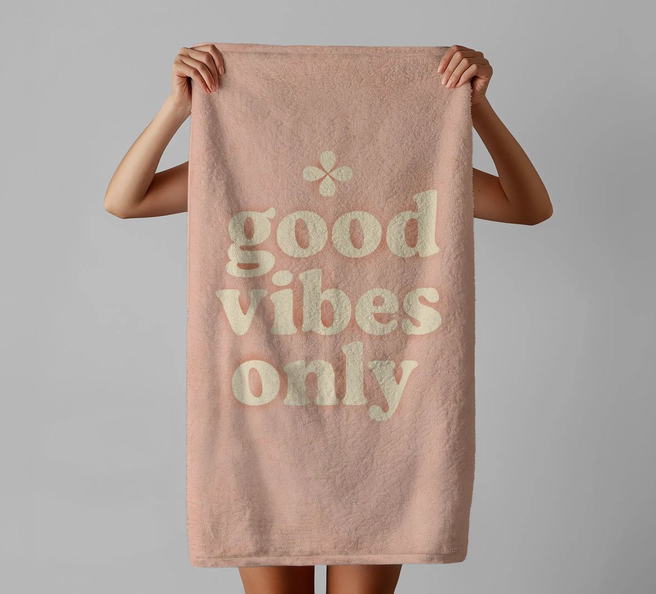 Good Vibes Only (Light) asciugamano da bagno da treechild