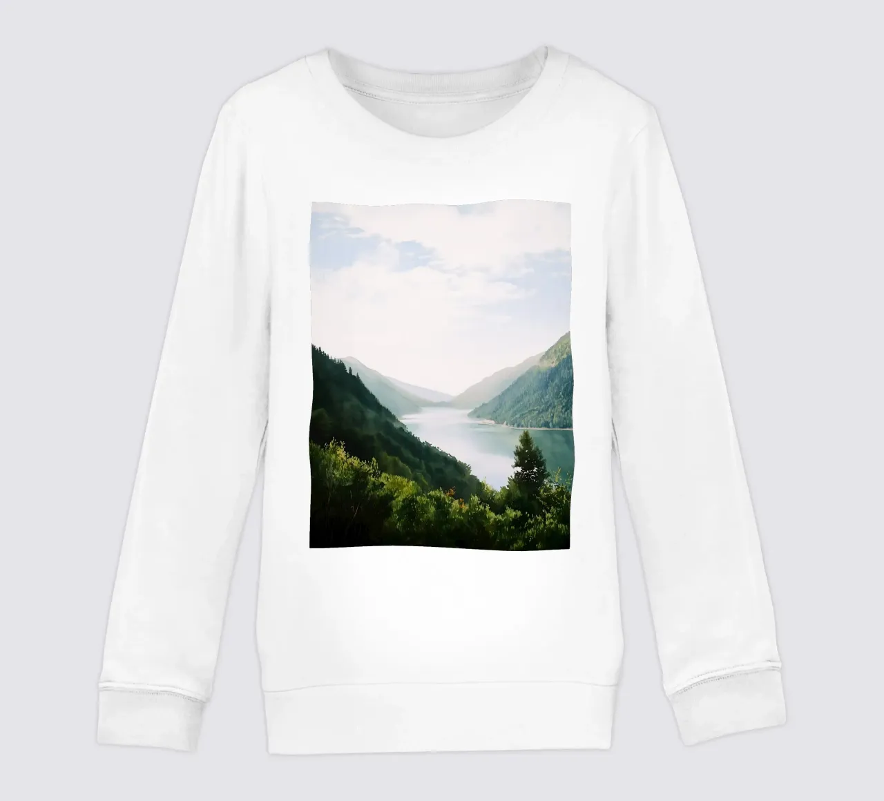 Norwegian Fjord Whisper: Serenity Over Water felpa bambino da FujiBrush