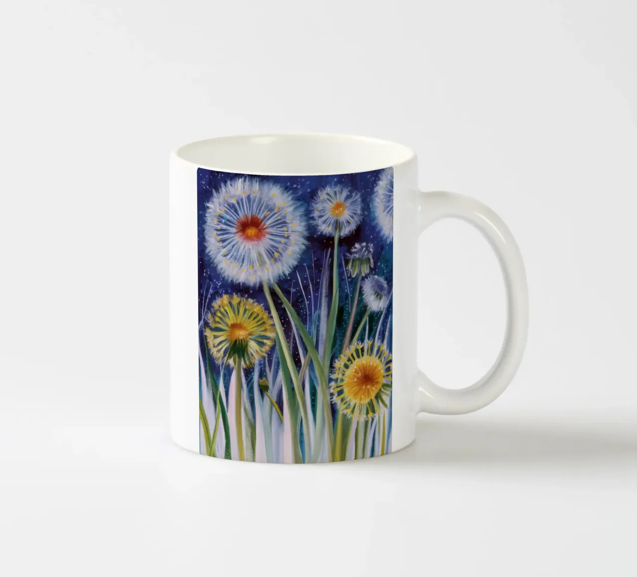 Sogno del dente di leone stellato tazza in ceramica da Obisidian Brush