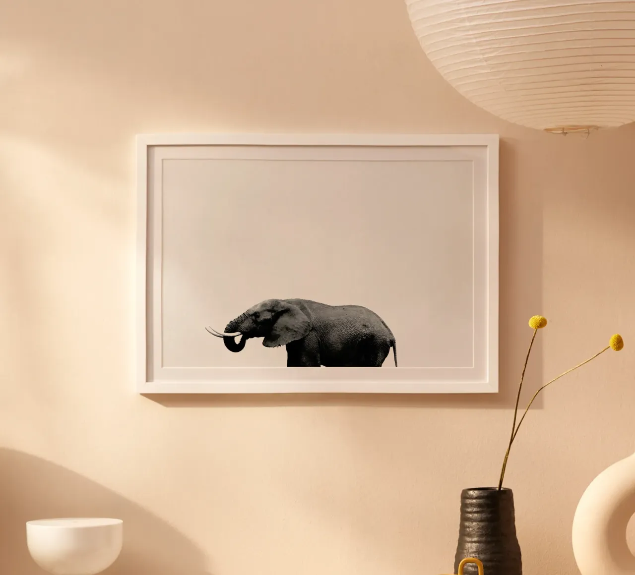 African Elephants poster avec cadre en aluminium de EyeEm Mobile GmbH