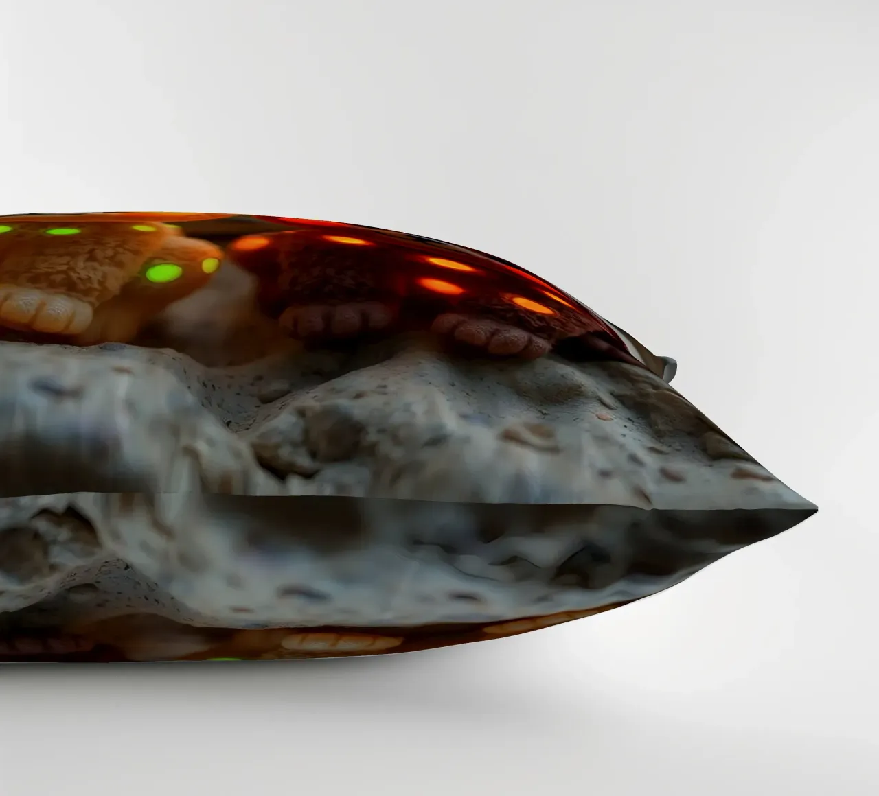 Morbidi orsetti di peluche con macchie luminose siedono su una roccia cuscino da DesignDoodle