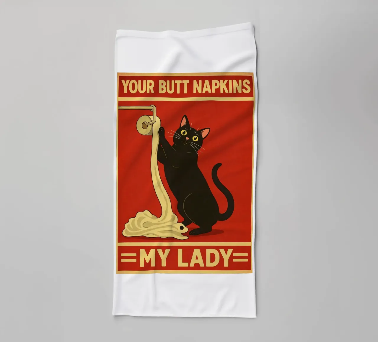 I tovaglioli per il sedere della mia signora Gatto divertente asciugamano da bagno da the gan gan