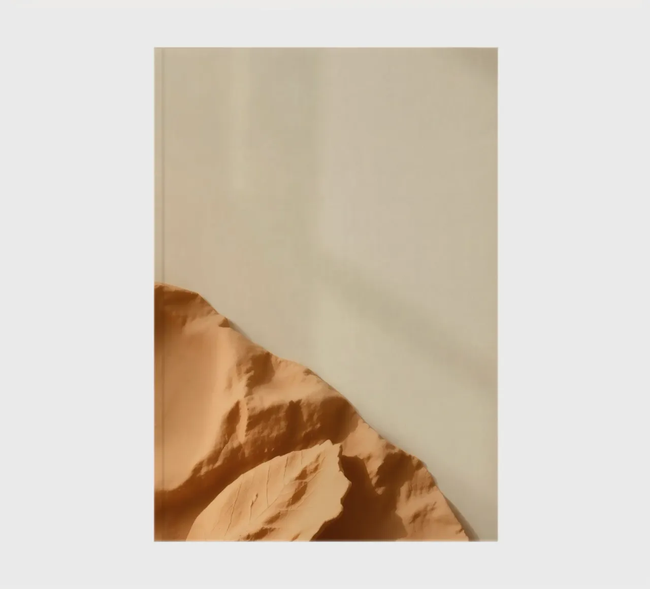 Unique clay sculpture highlighting textures and shadows notebook by DesignDoodle