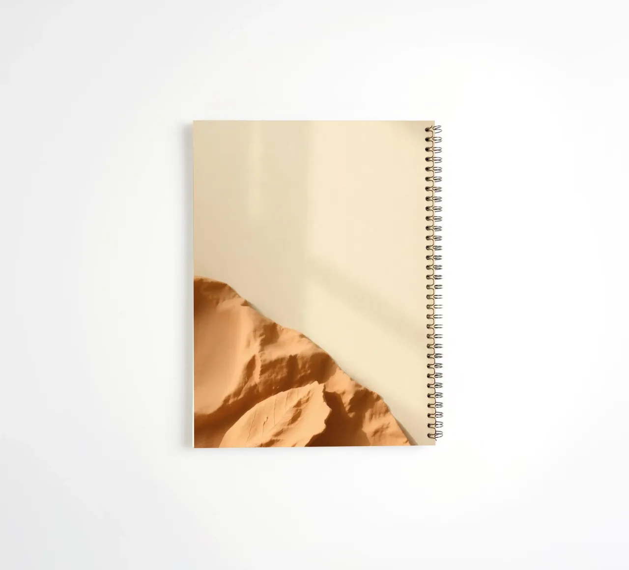 Unique clay sculpture highlighting textures and shadows spiral notebook by DesignDoodle