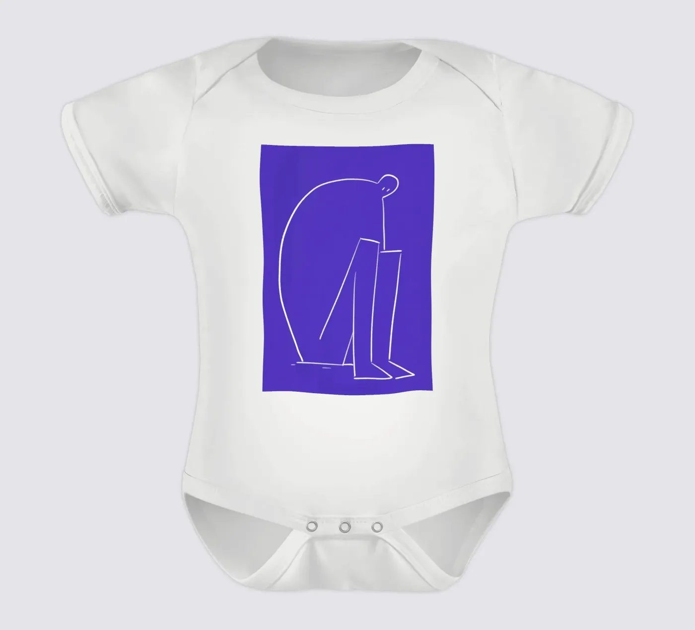 Einsamer Riese Kurzarm Babybody von Johannes Lott Illustration