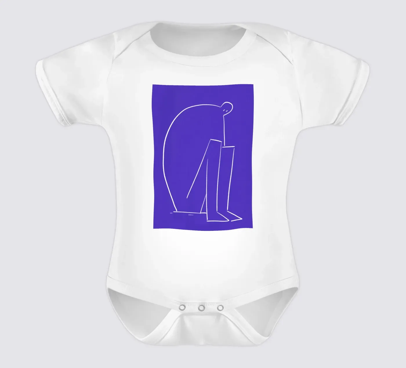 Einsamer Riese Kurzarm Babybody von Johannes Lott Illustration