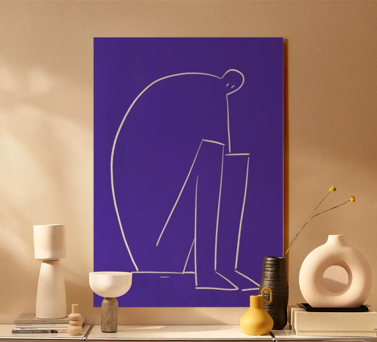 Géant solitaire plexiglas de Johannes Lott Illustration