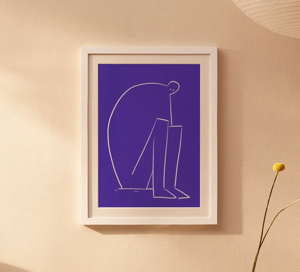 Gigante solitario poster con telaio in plastica da Johannes Lott Illustration
