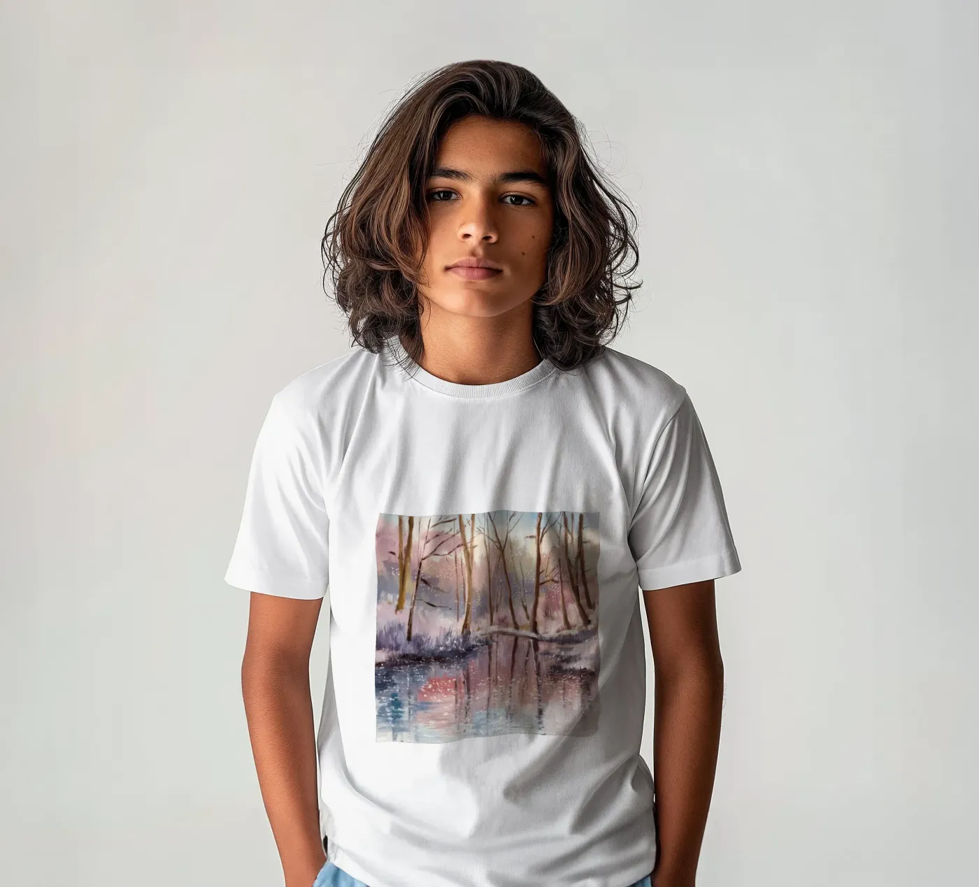 Winter Reflection Drift kinder t-shirt van Obisidian Brush