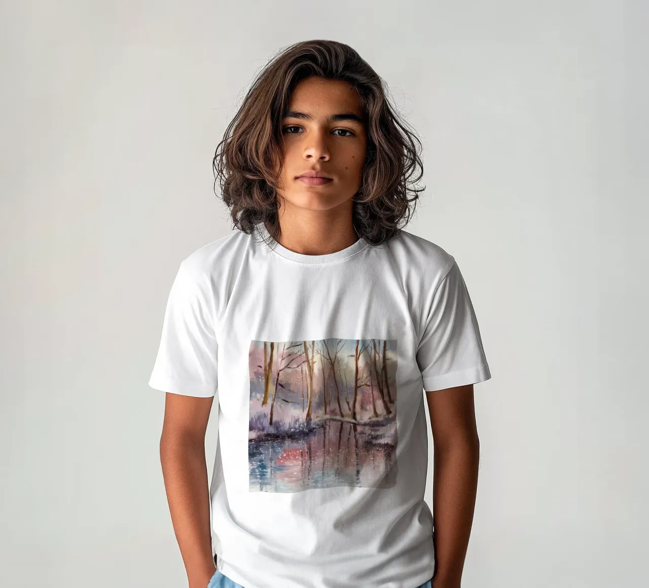 Winter Reflection Drift t-shirt bambini da Obisidian Brush