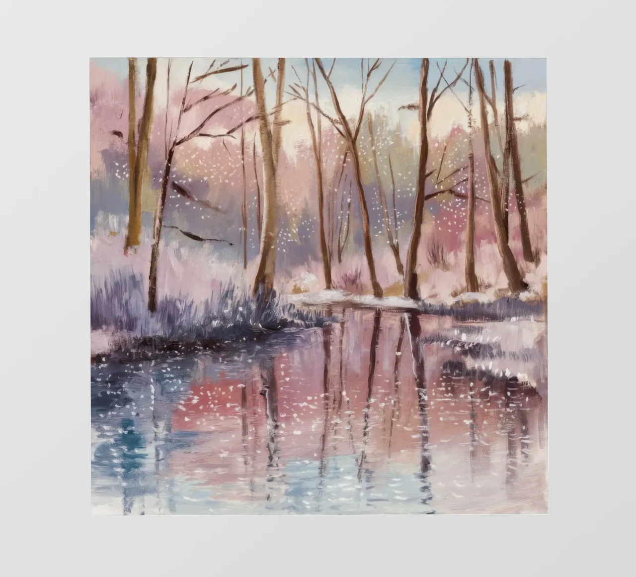 Winter Reflectie Drift fotobehang van Obisidian Brush