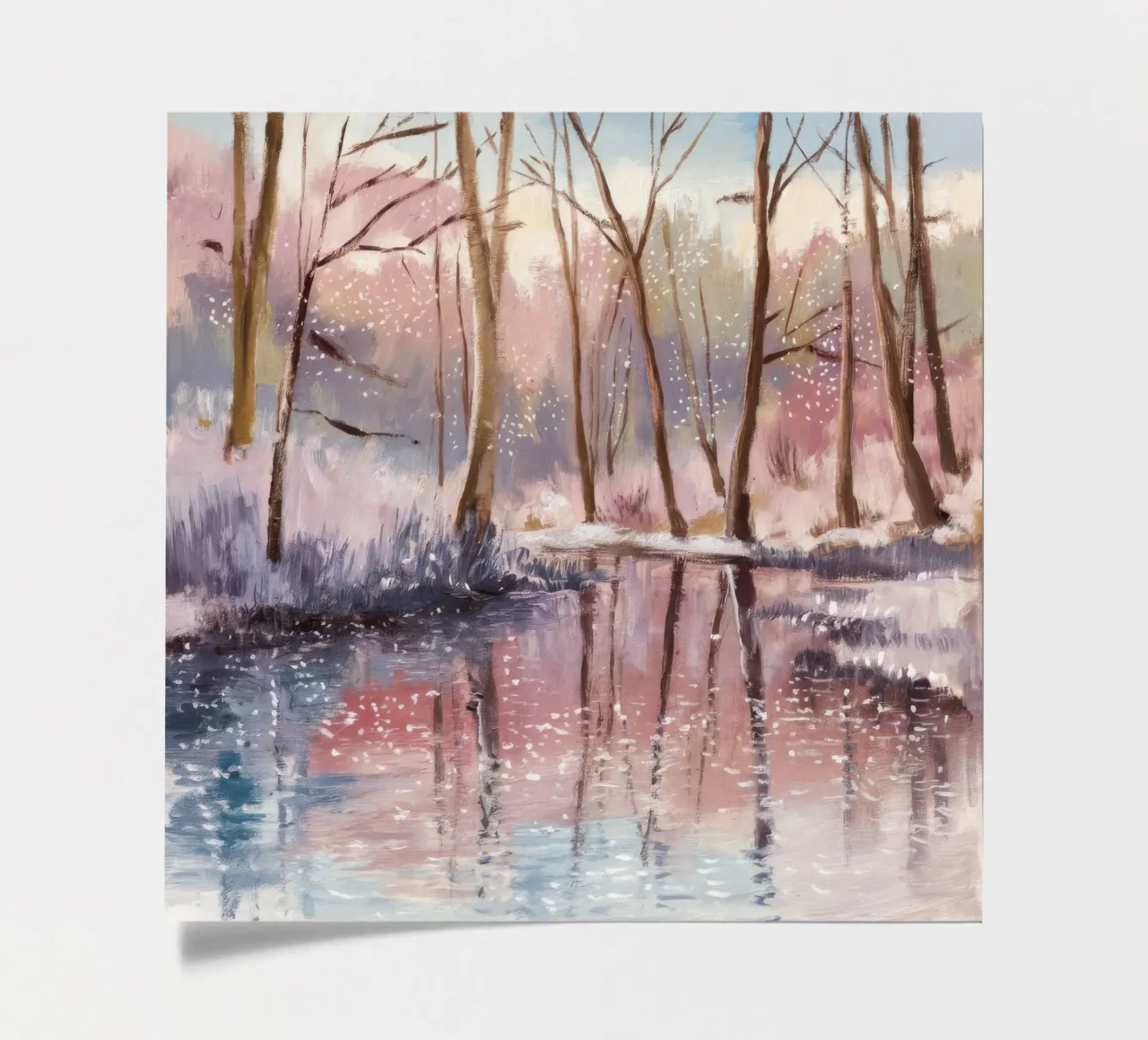 Winter Reflection Drift sticker sheet by Obisidian Brush