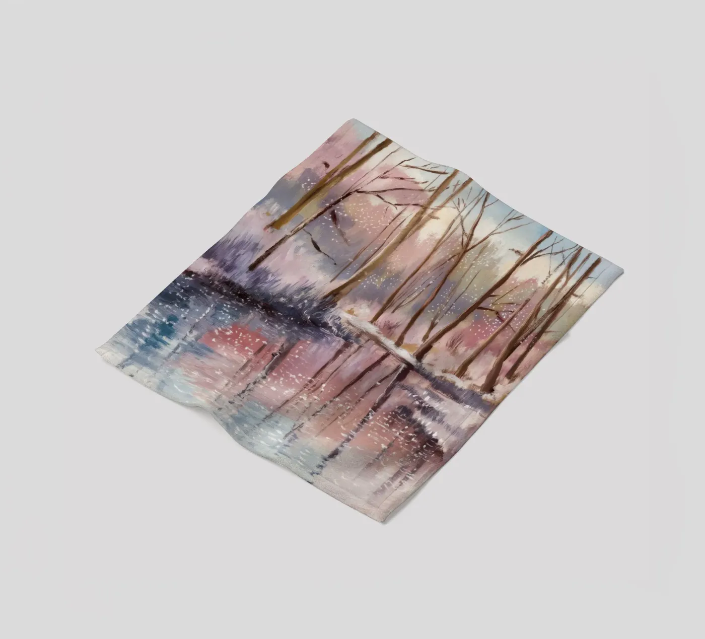 Winterreflexion Drift Fleecedecke von Obisidian Brush