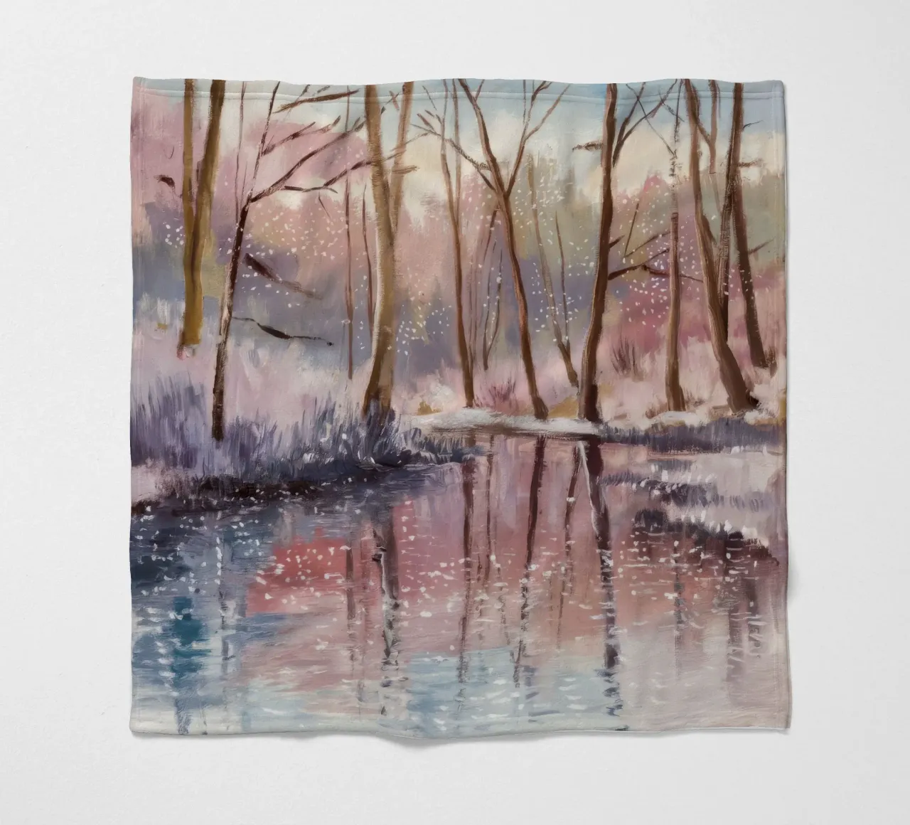 Winter Reflection Drift Fleecedecke von Obisidian Brush