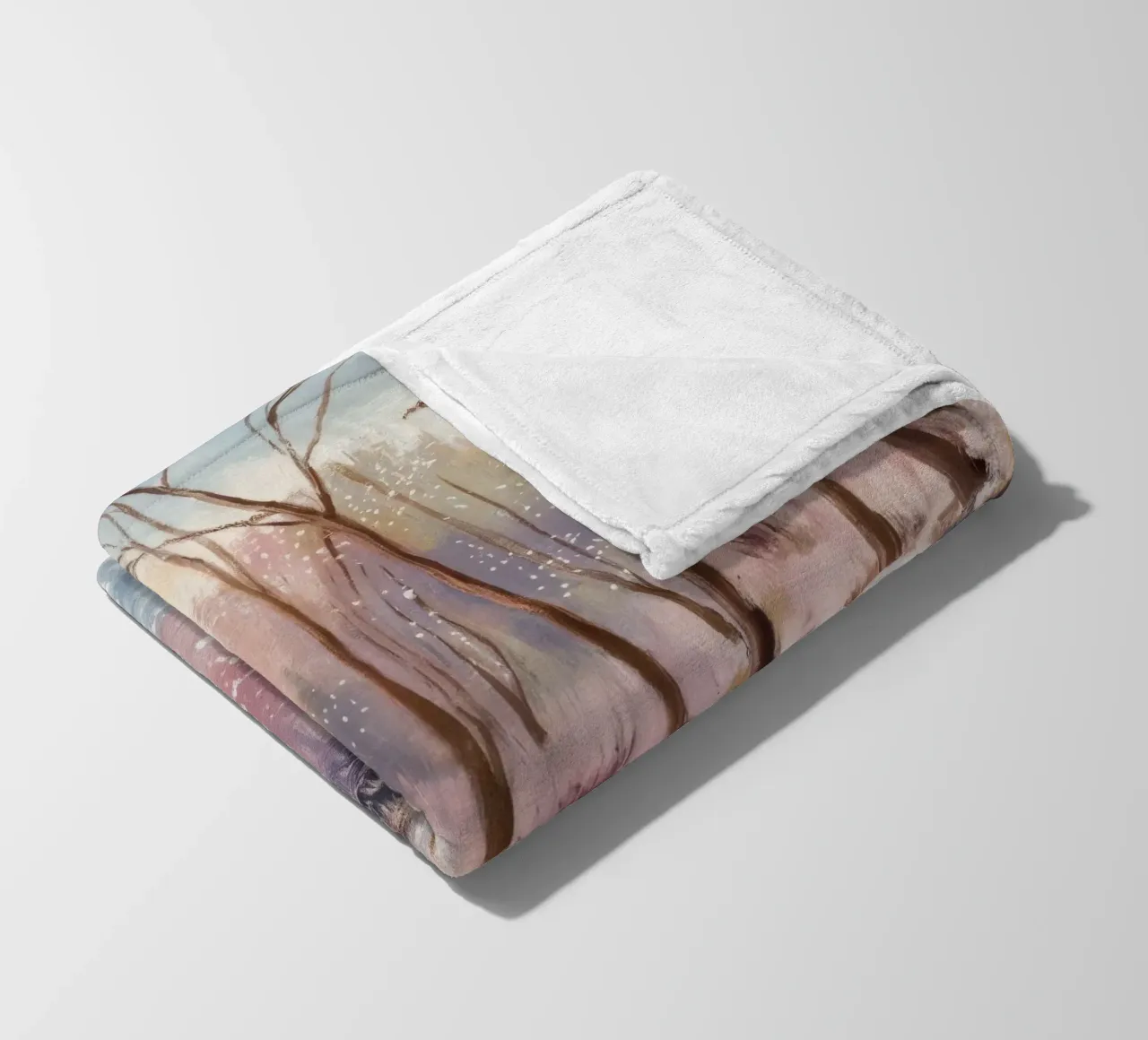 Winter Reflection Drift Fleecedecke von Obisidian Brush