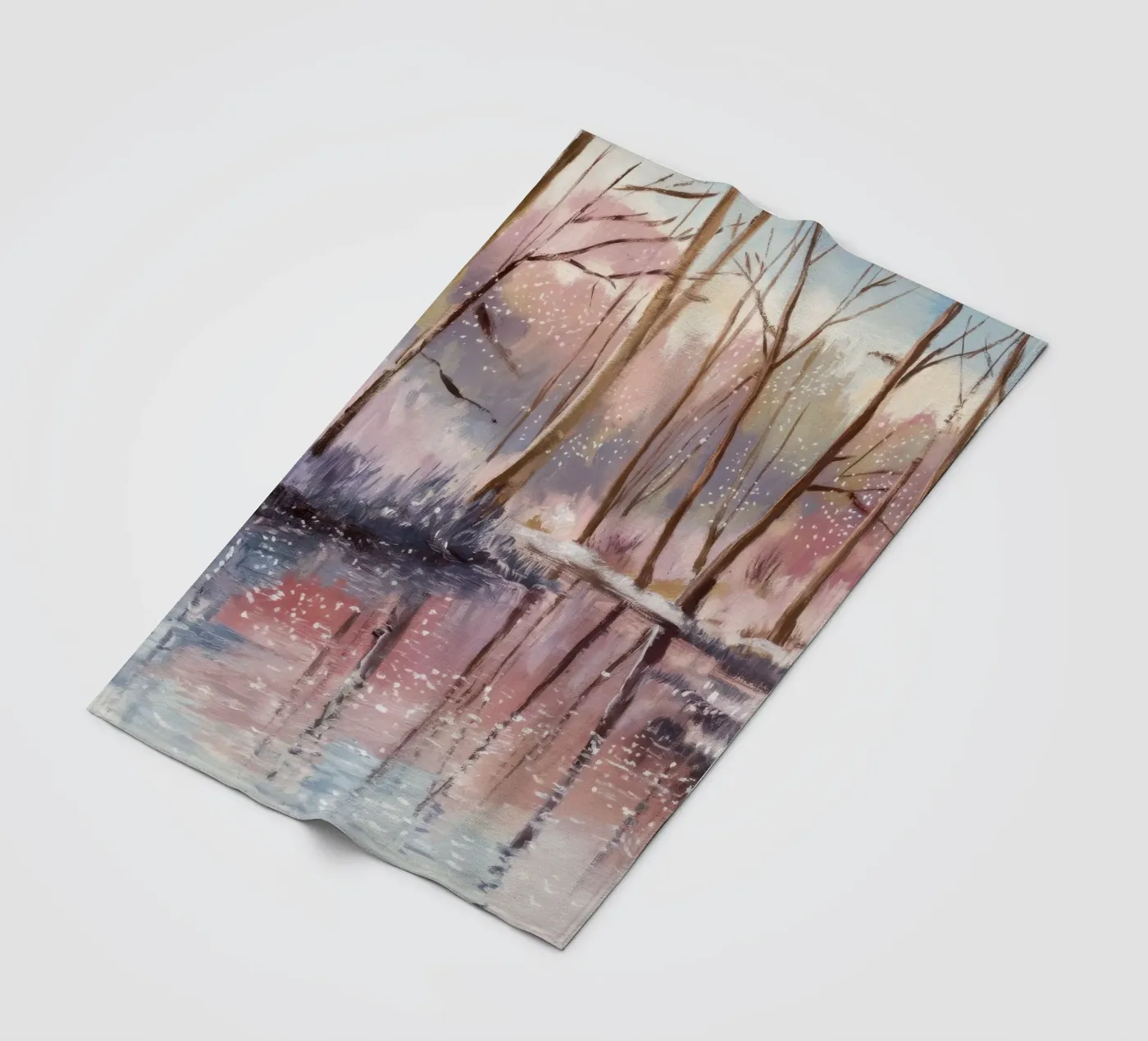 Winterreflexion Drift Fleecedecke von Obisidian Brush