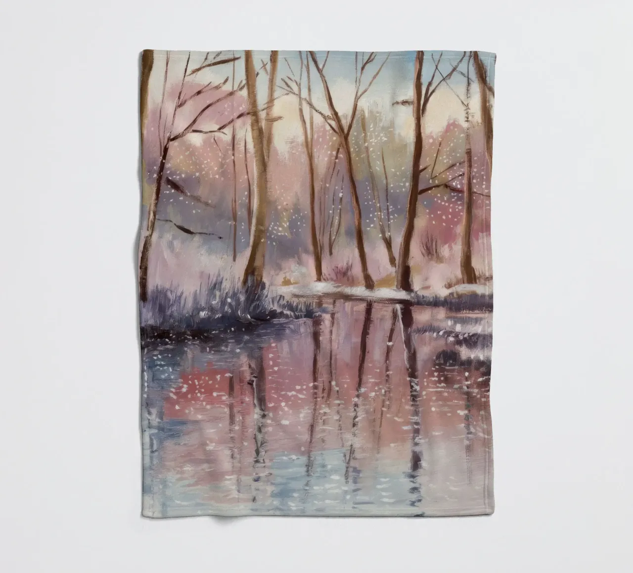 Winter Reflection Drift Fleecedecke von Obisidian Brush