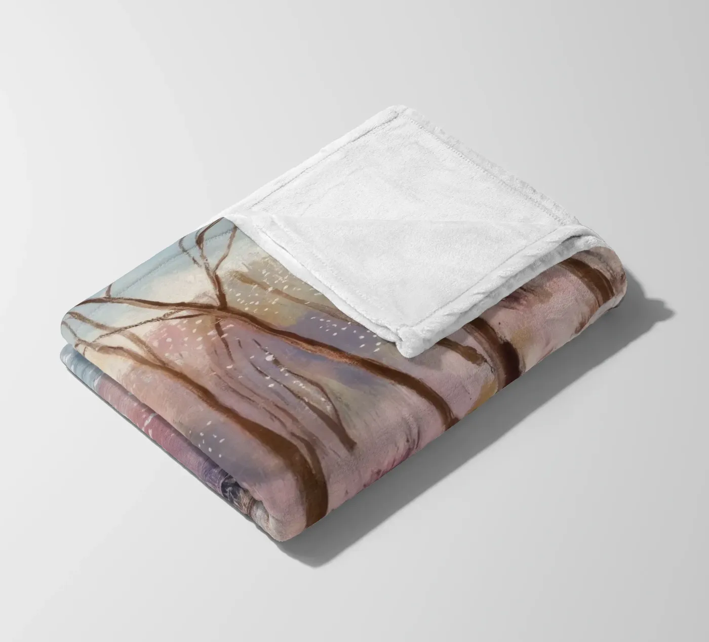 Winterreflexion Drift Fleecedecke von Obisidian Brush