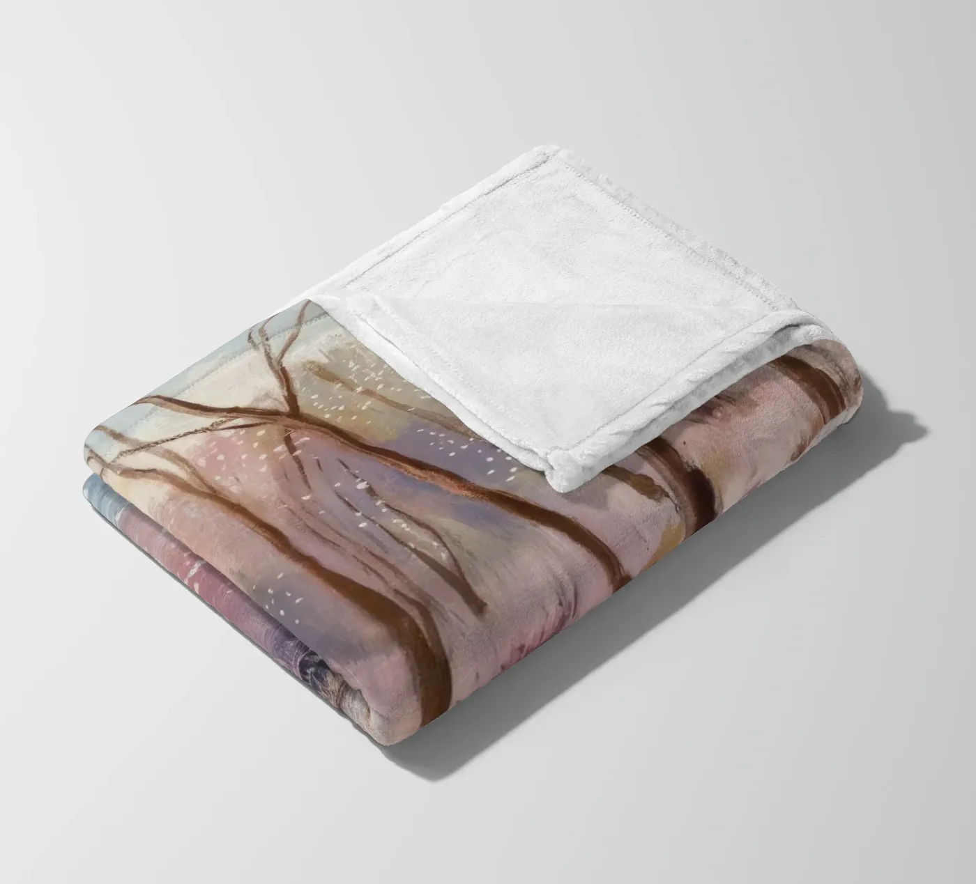 Winterreflexion Drift Fleecedecke von Obisidian Brush